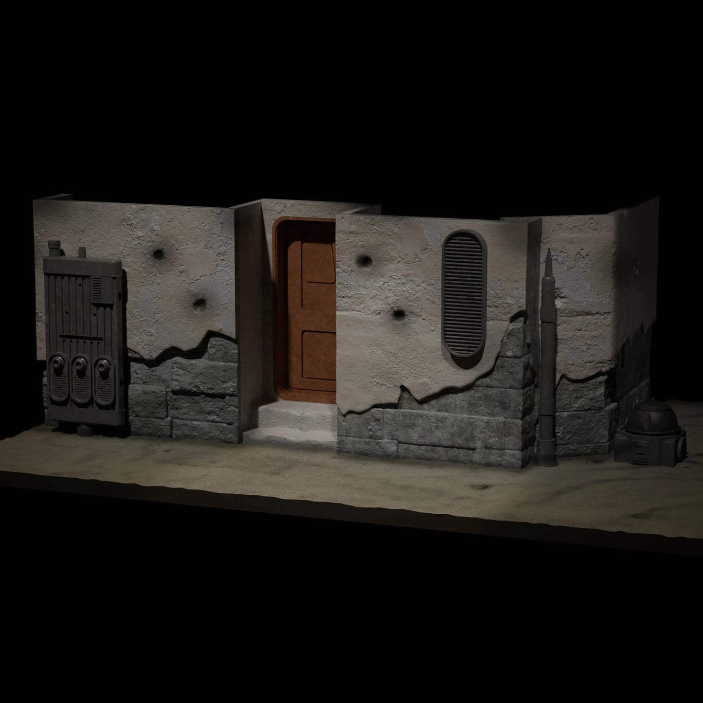 Star Wars Action Figure Display Jedha Diorama Set