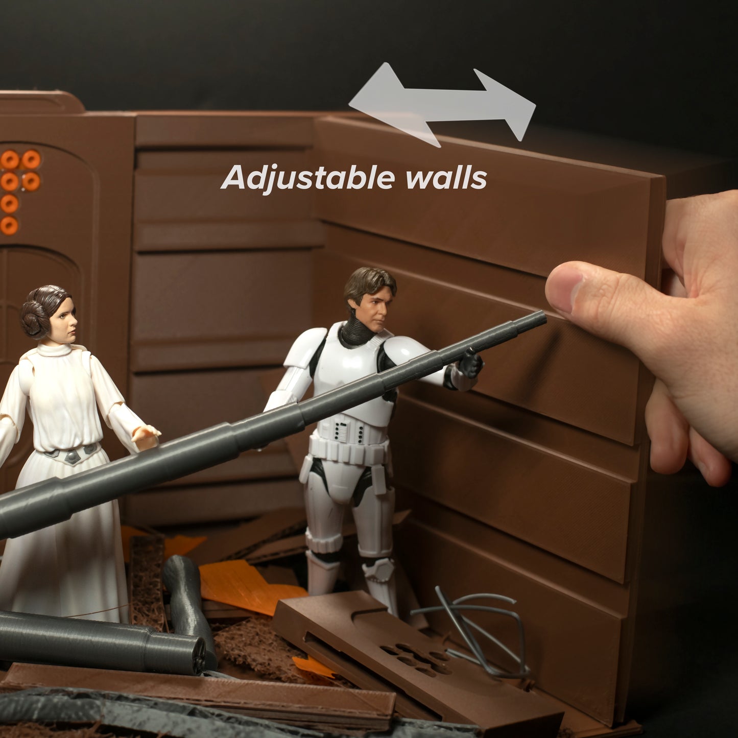 Star Wars Action Figure Trash Compactor Diorama