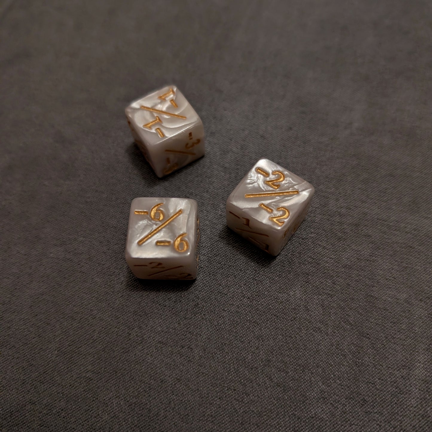 6SG TCG Negative Stat Dice (Set of 3)