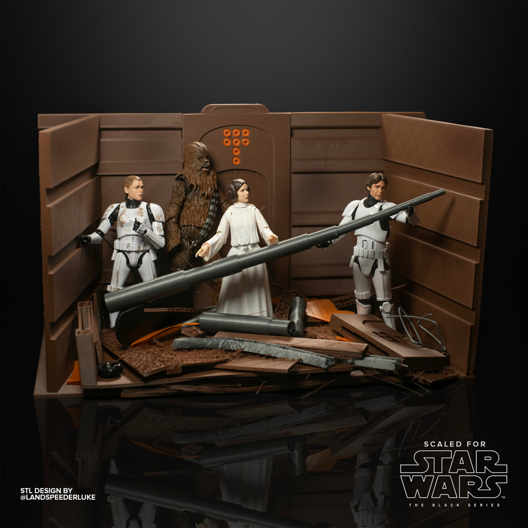 Star Wars Action Figure Trash Compactor Diorama